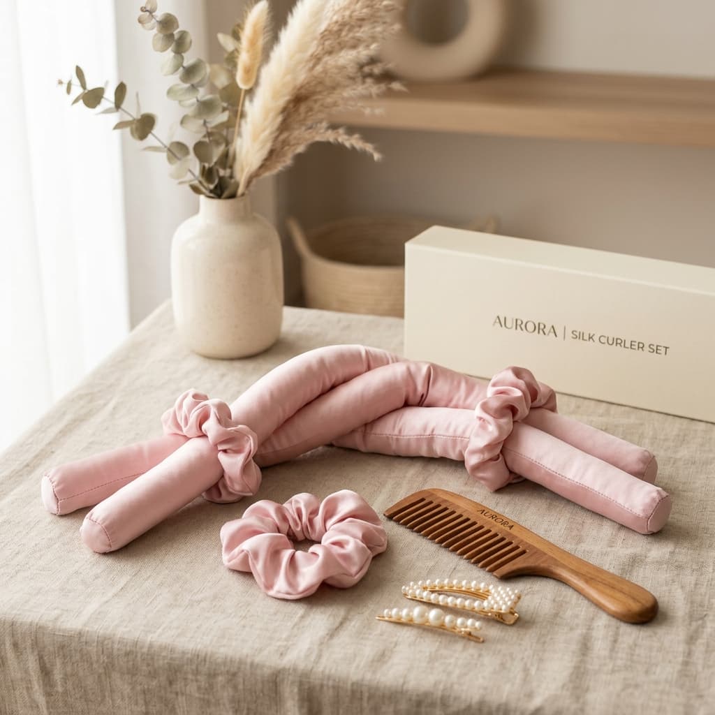 Heatless Hair Curler Ribbon Set